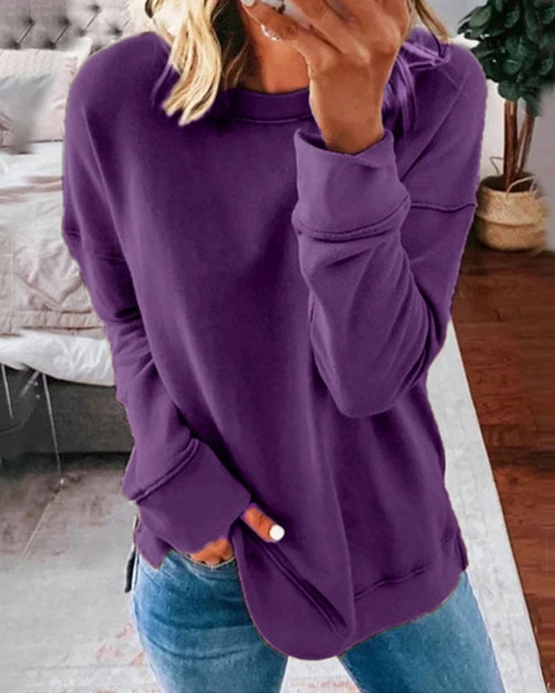 Sweatshirt | Relaxed Fit with Round Neck