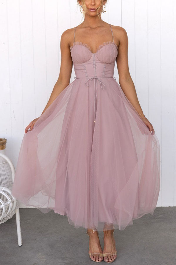 Women's Sleeveless Corset Maxi Dress