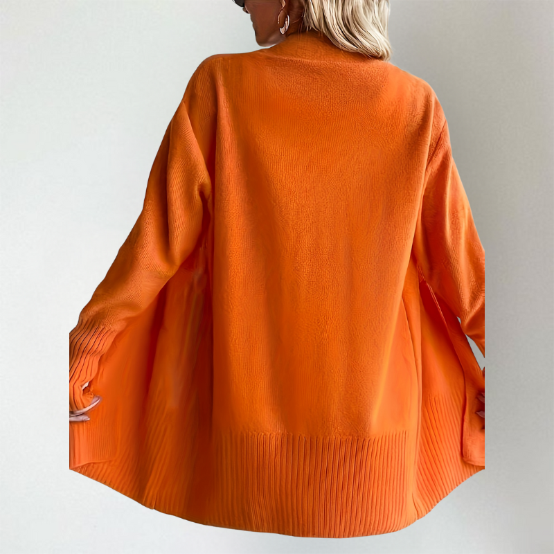 Long Open Front Cardigan - Relaxed Fit