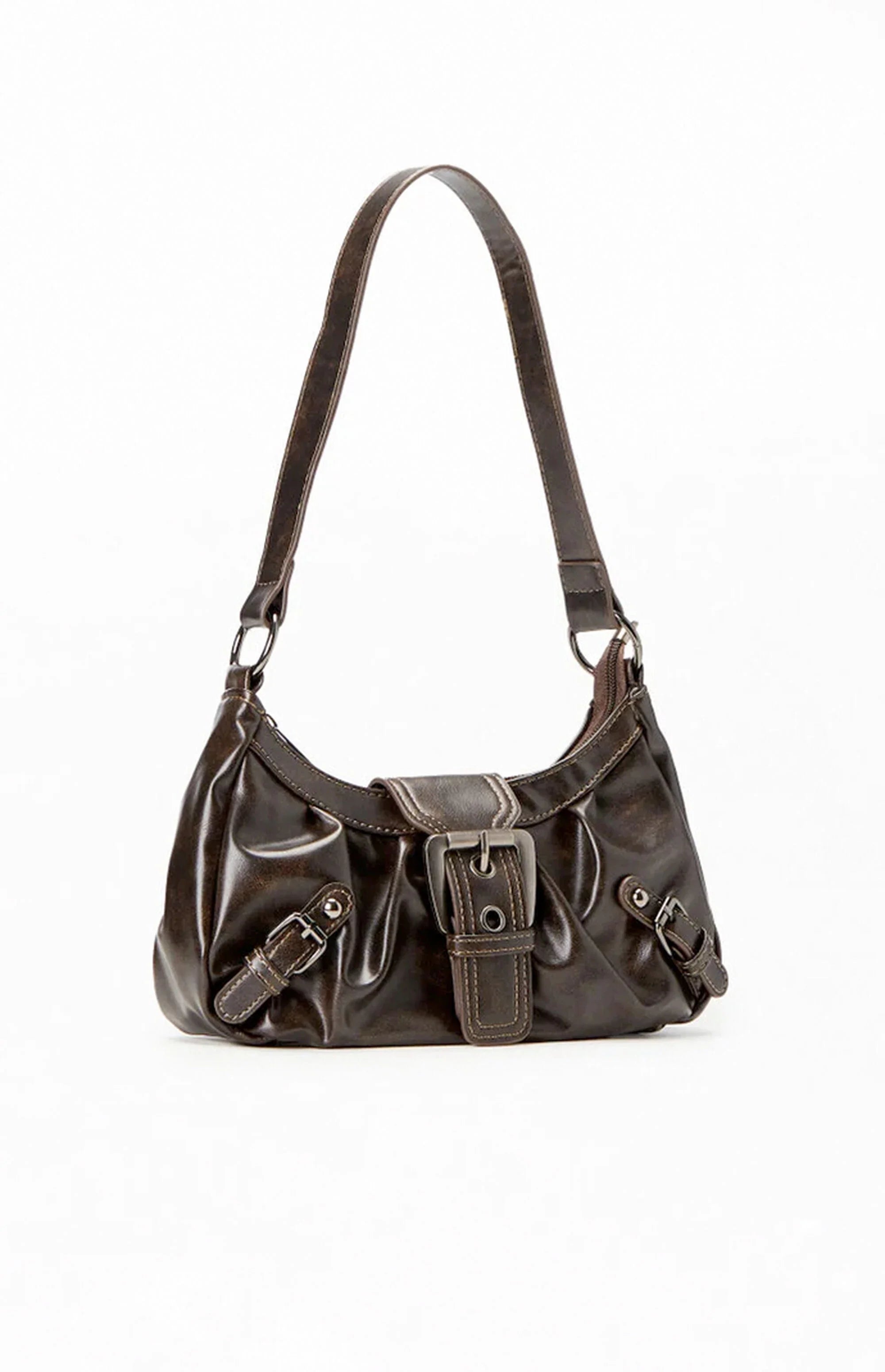 Shoulder Bag - Front Buckle with Structured Shape