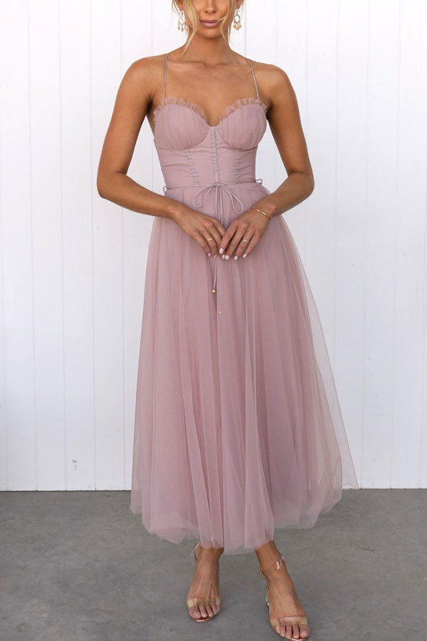 Women's Sleeveless Corset Maxi Dress