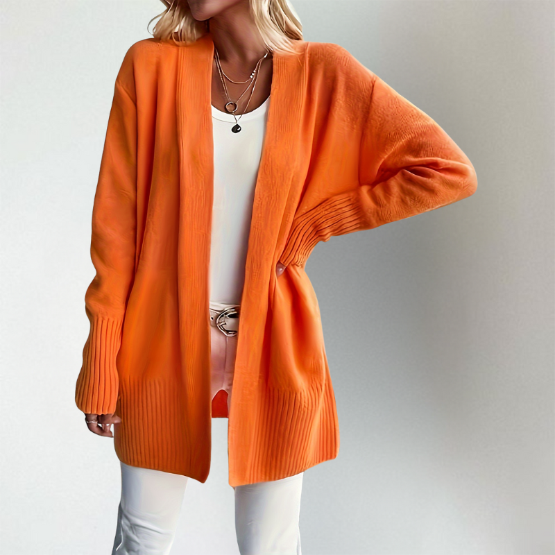Long Open Front Cardigan - Relaxed Fit