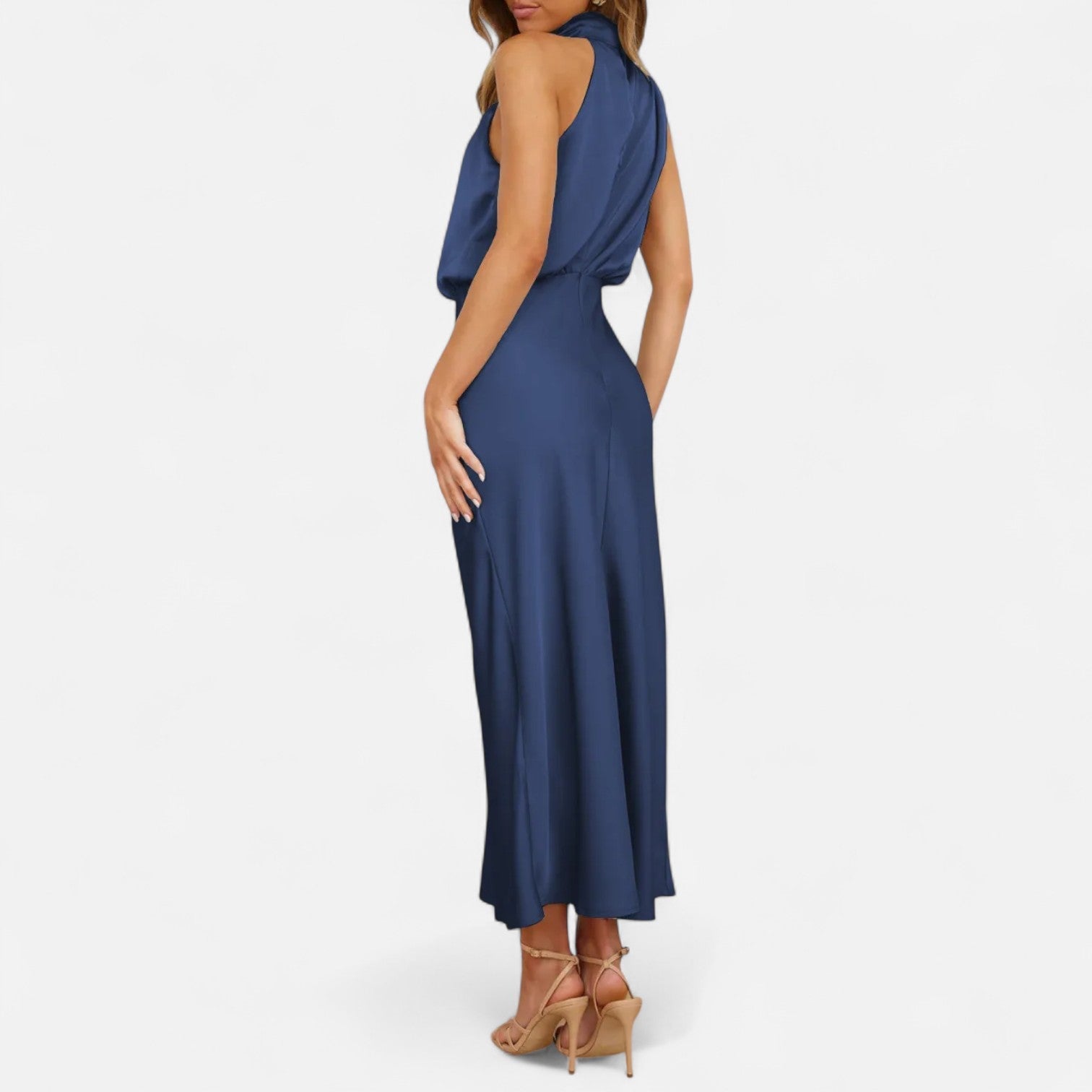 Halter Maxi Dress Women’s | Sleeveless High Neck Evening Dress