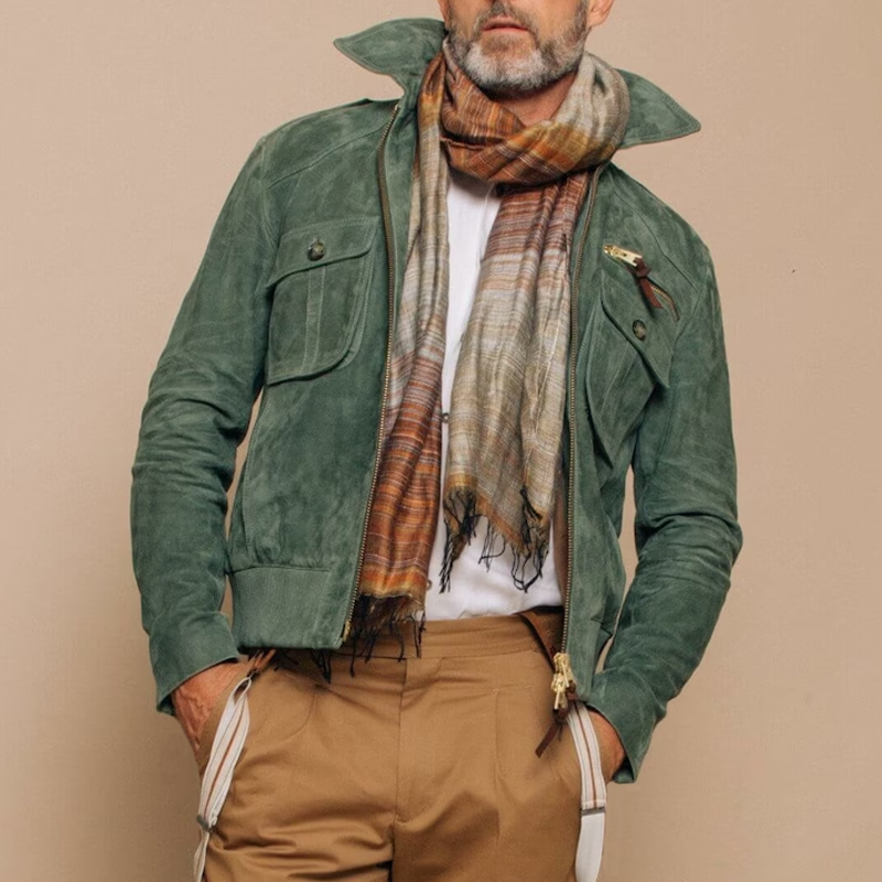 Casual Bomber Jacket | Zip Front with Multiple Pockets