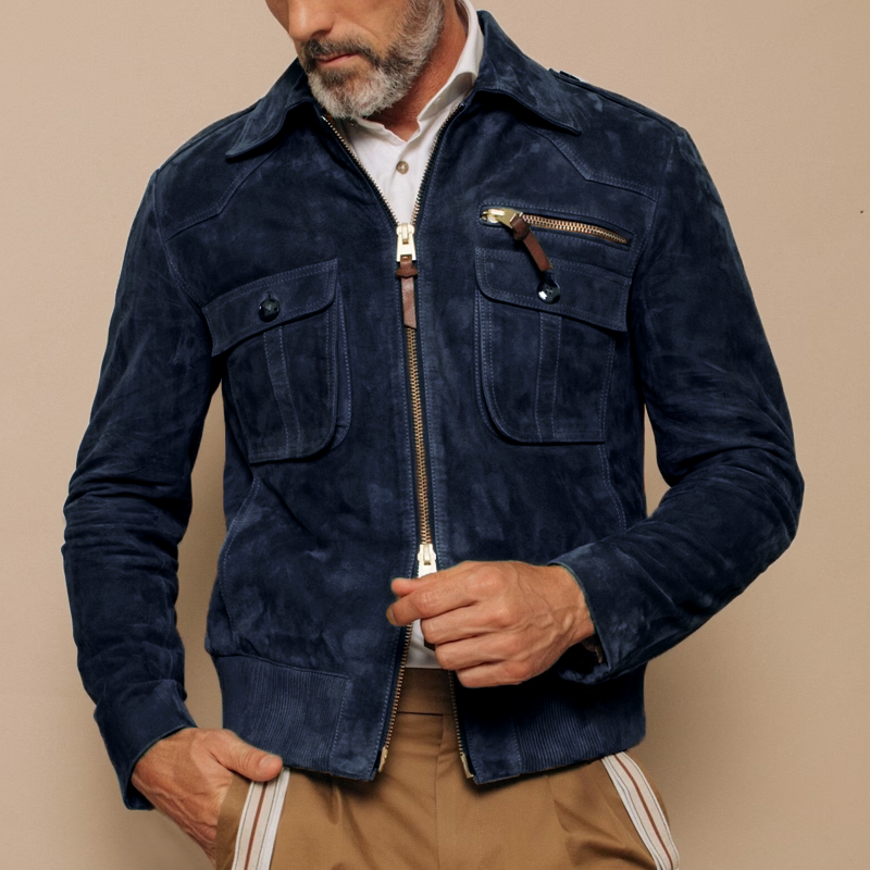 Casual Bomber Jacket | Zip Front with Multiple Pockets