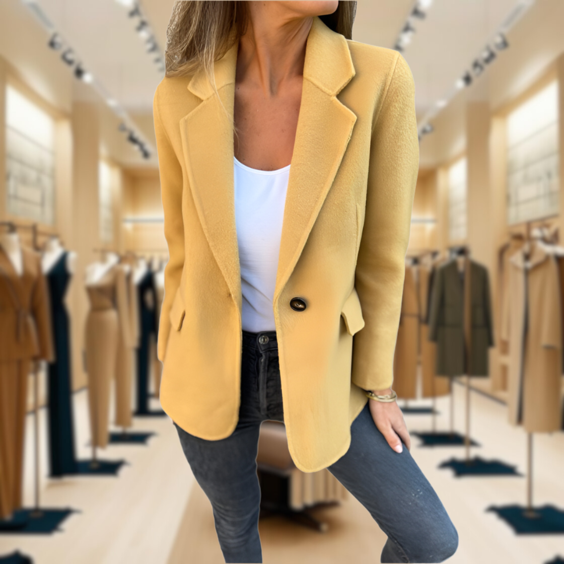 Single Breasted Blazer - Classic One Button Style