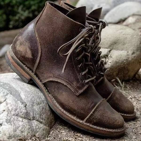 Work Boots - Lace Up Ankle Design for Everyday Wear