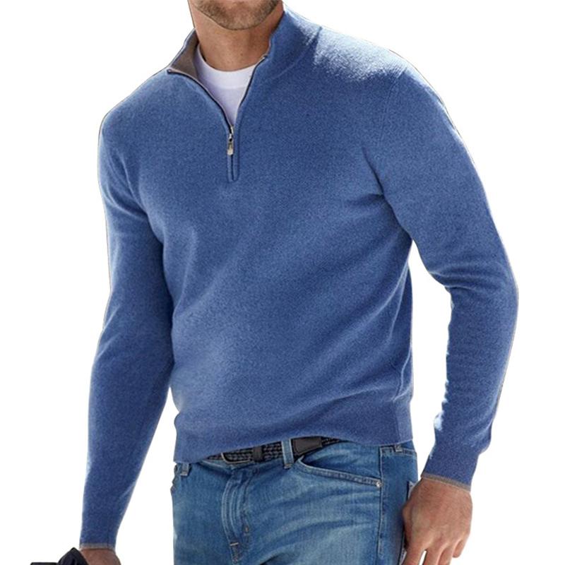 Quarter Zip Sweater | Ribbed Hem and Long Sleeve Design