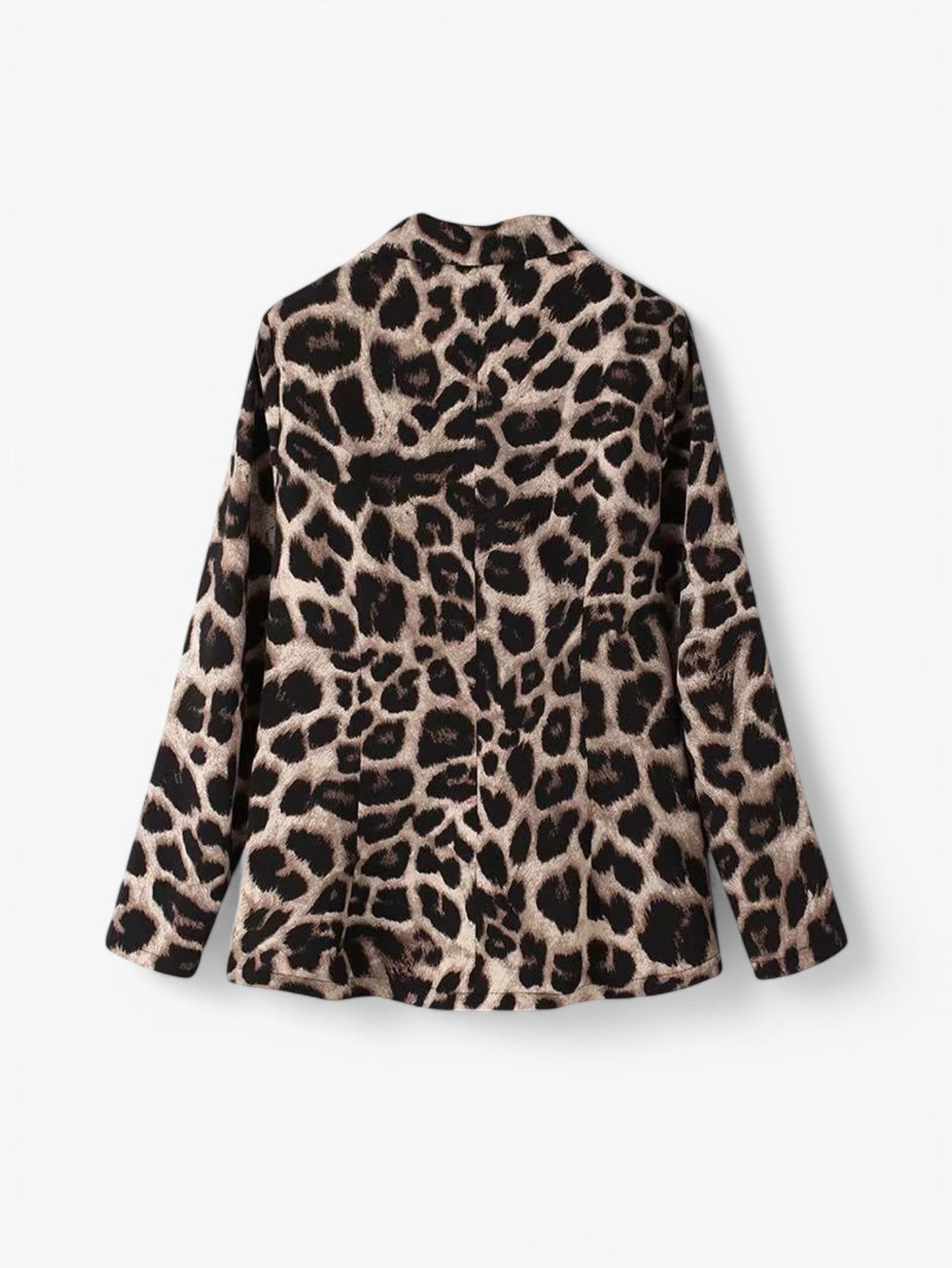 Women's Elegant Long Sleeve Leopard Print Blazer Jacket