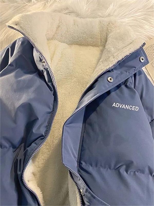 Women’s Padded Puffer Jacket With High Neck Zip Up