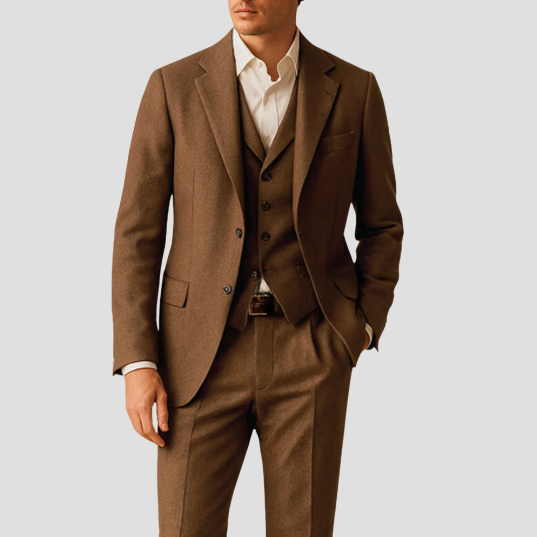 Men’s Suit | Three Piece Slim Fit Formal Set With Blazer Waistcoat And Trousers