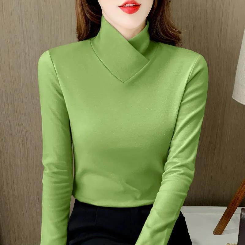 Turtleneck Top - Long Sleeve Slim Fit Pullover