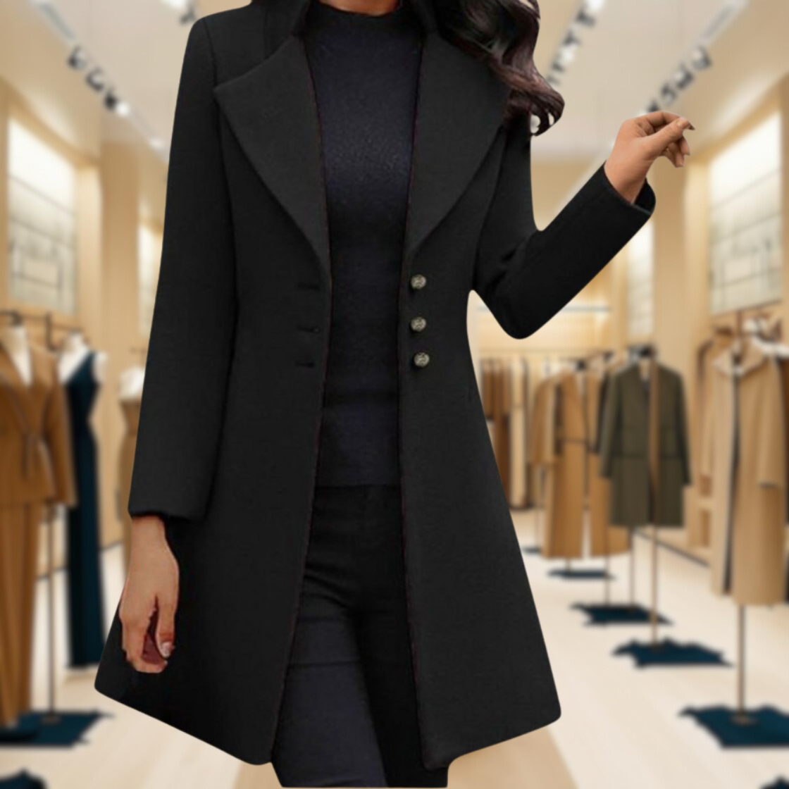 Short Tailored Coat | Classic Button Design