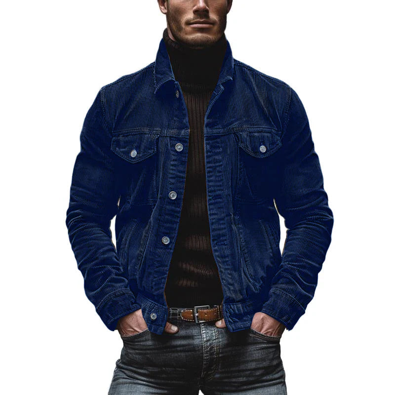 Corduroy Jacket | Button Front Casual Style