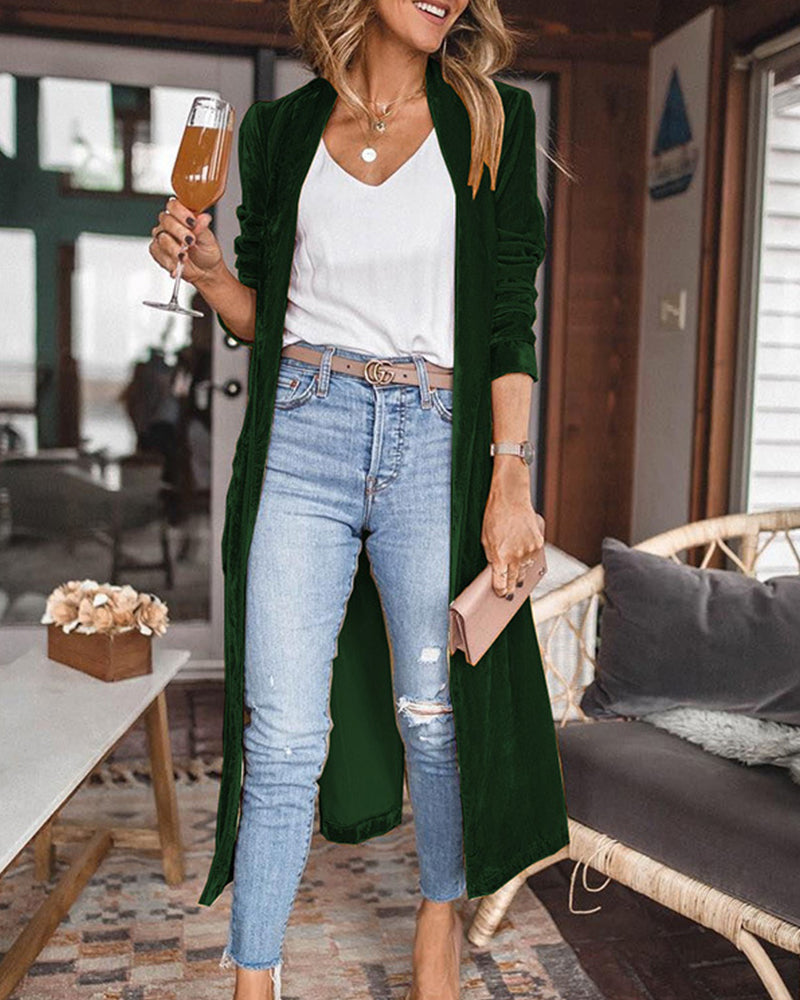 Longline Duster Cardigan - Open Front Fit