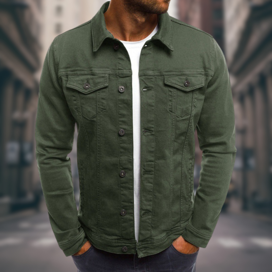 Denim Jacket | Classic Button Front with Collared Design
