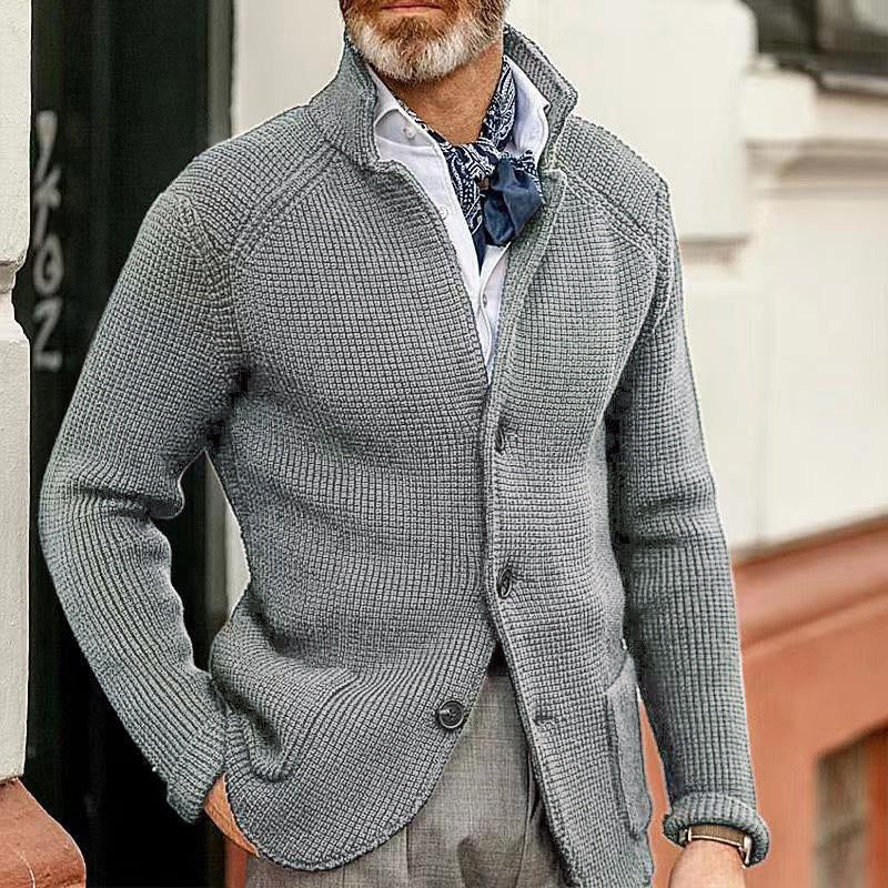 Knit Blazer - Button Up Cardigan Jacket