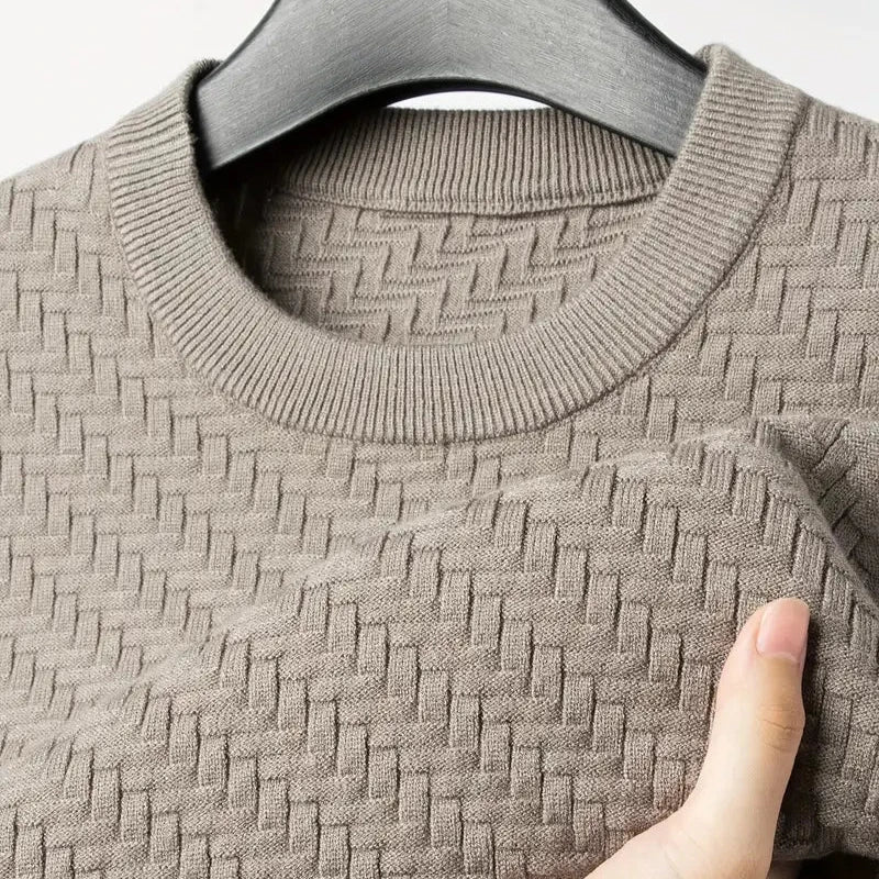Crew Neck Sweater | Long Sleeve Textured Knit
