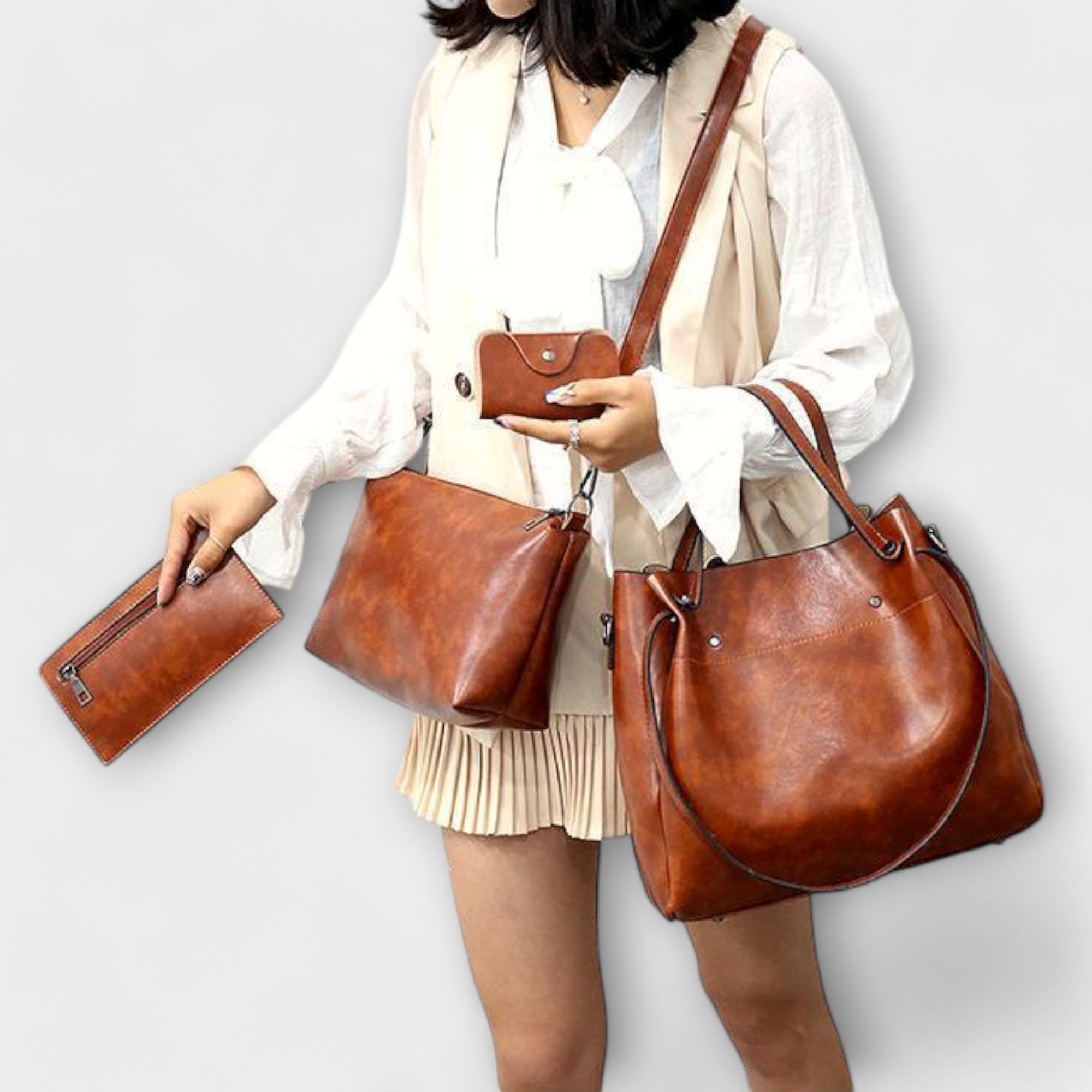 Handbag Set - Tote Crossbody and Purse Combination