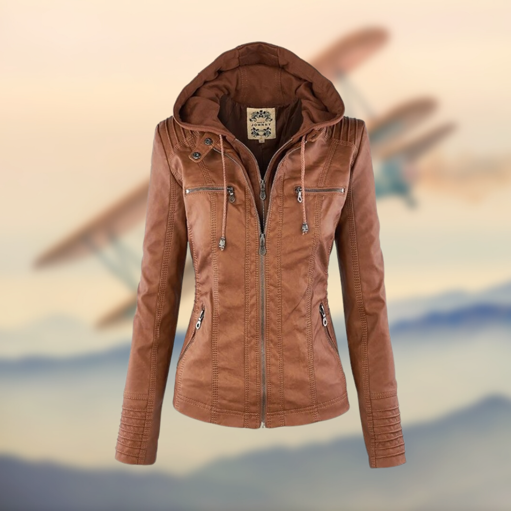 Hooded Jacket | Zip Front with Pockets