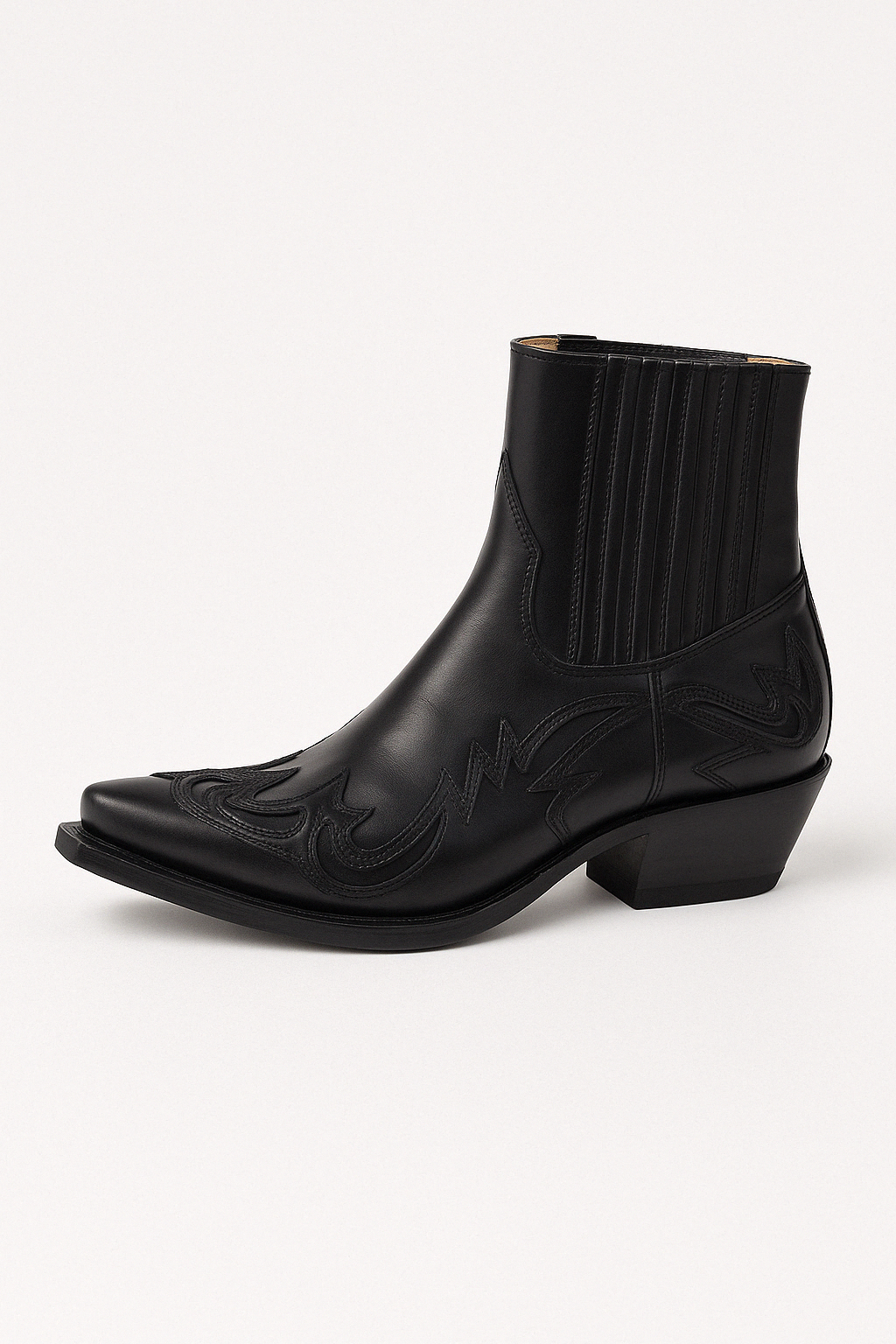 Cowboy Ankle Boots - Western Stitch with Pointed Toe