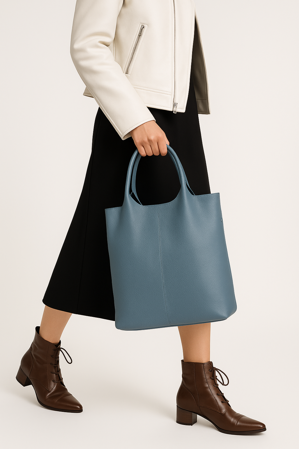 Tote Bag - Minimalist Structured Handle Design