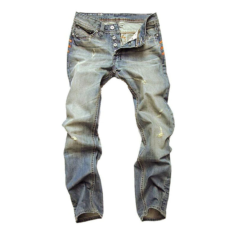 Skinny Jeans - Distressed Style with Faded Wash