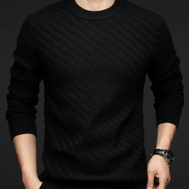Crew Neck Sweater | Long Sleeve Textured Knit