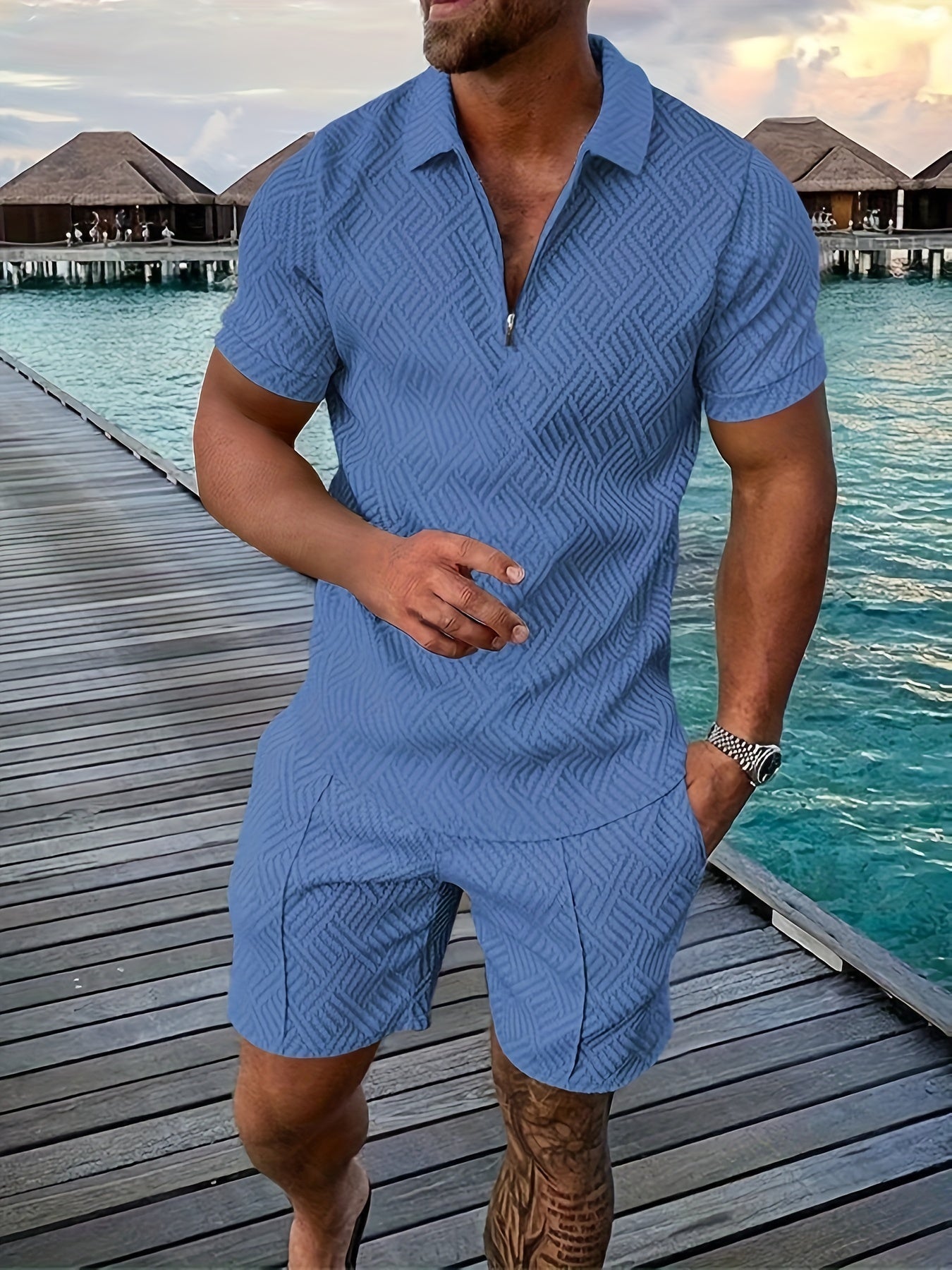 Men's Shirt and Shorts Set