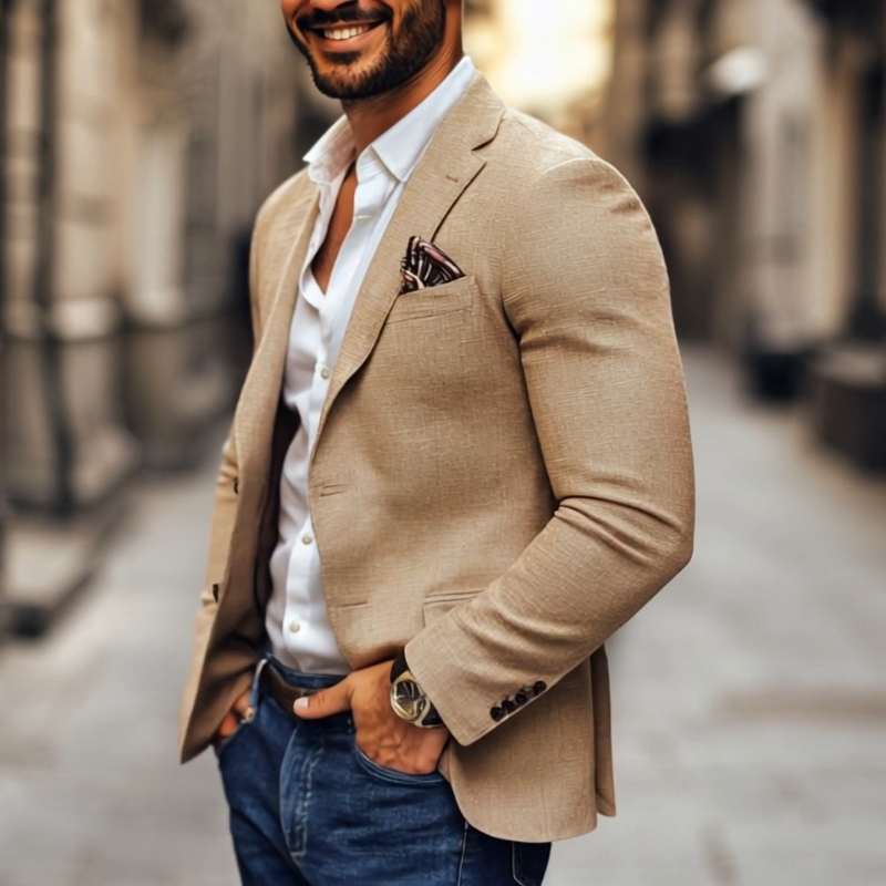Casual Blazer | Slim Fit Two Button Jacket