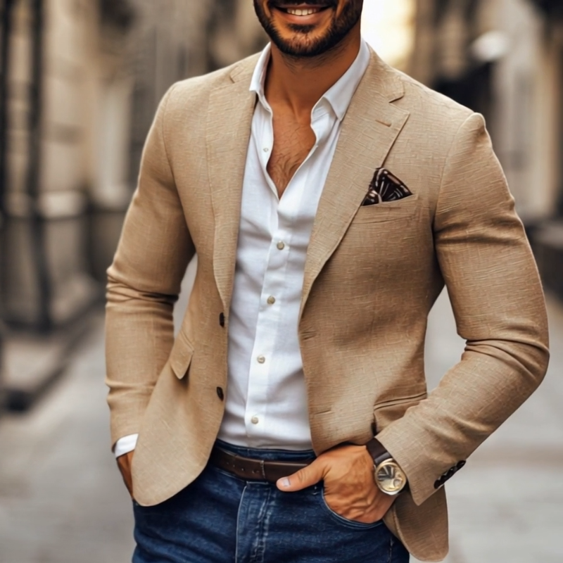 Casual Blazer | Slim Fit Two Button Jacket