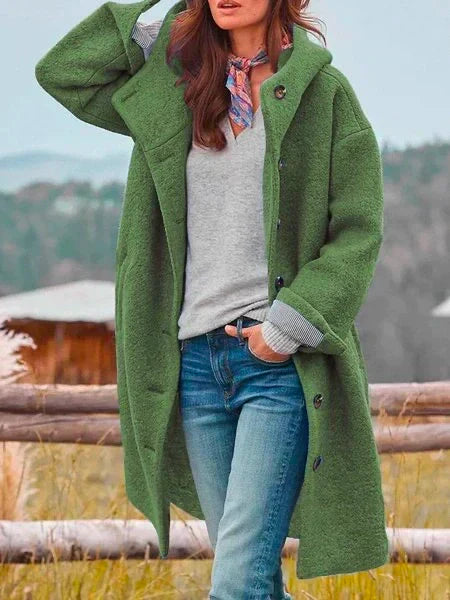 Long Coat - Oversized Button Front