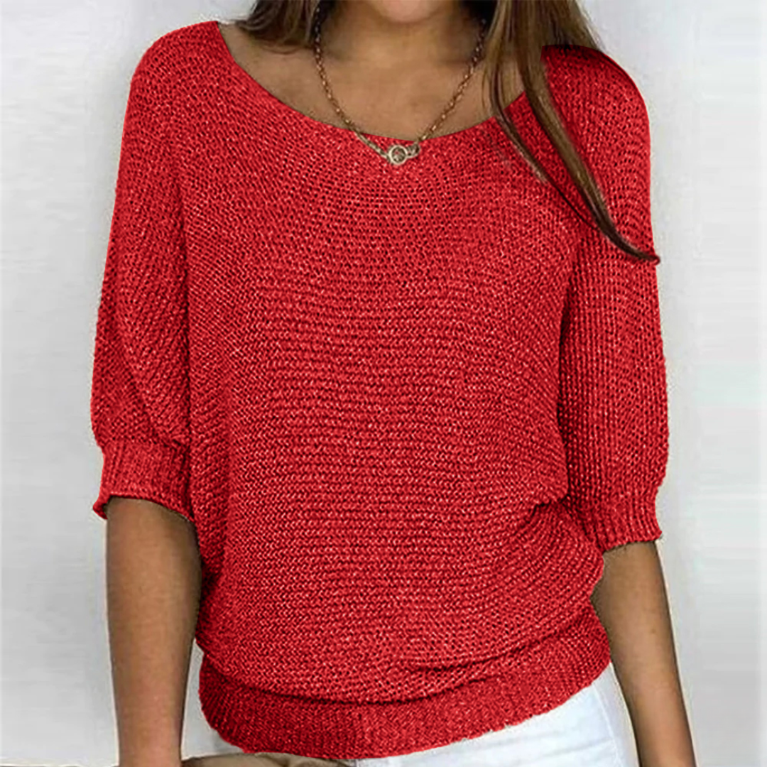 Knit Top | Loose Fit with Half Sleeve Design