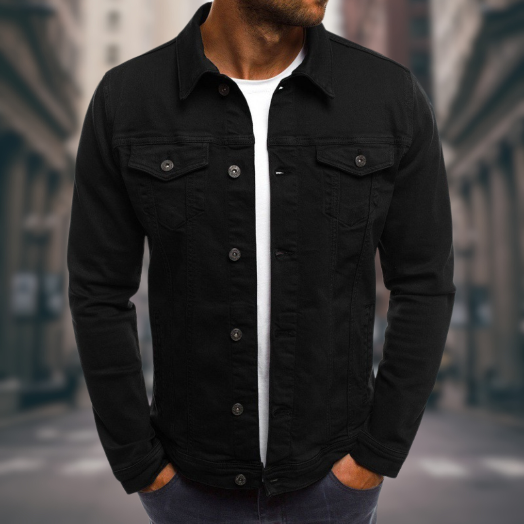 Denim Jacket | Classic Button Front with Collared Design