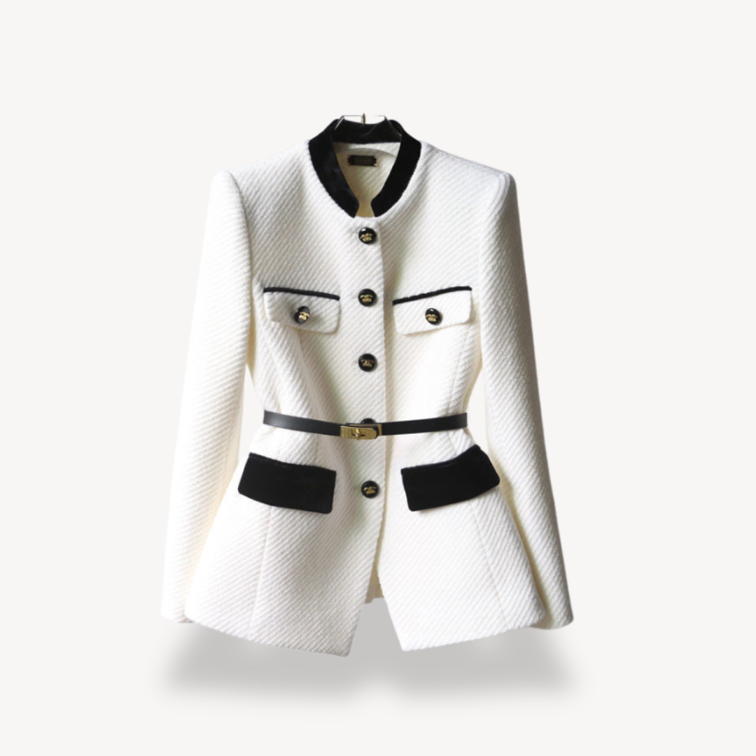 Tweed Blazer Jacket - Structured Fit with Button Detail