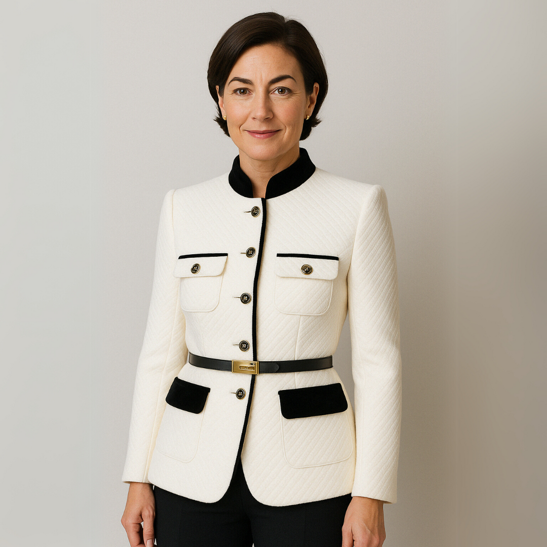 Tweed Blazer Jacket - Structured Fit with Button Detail