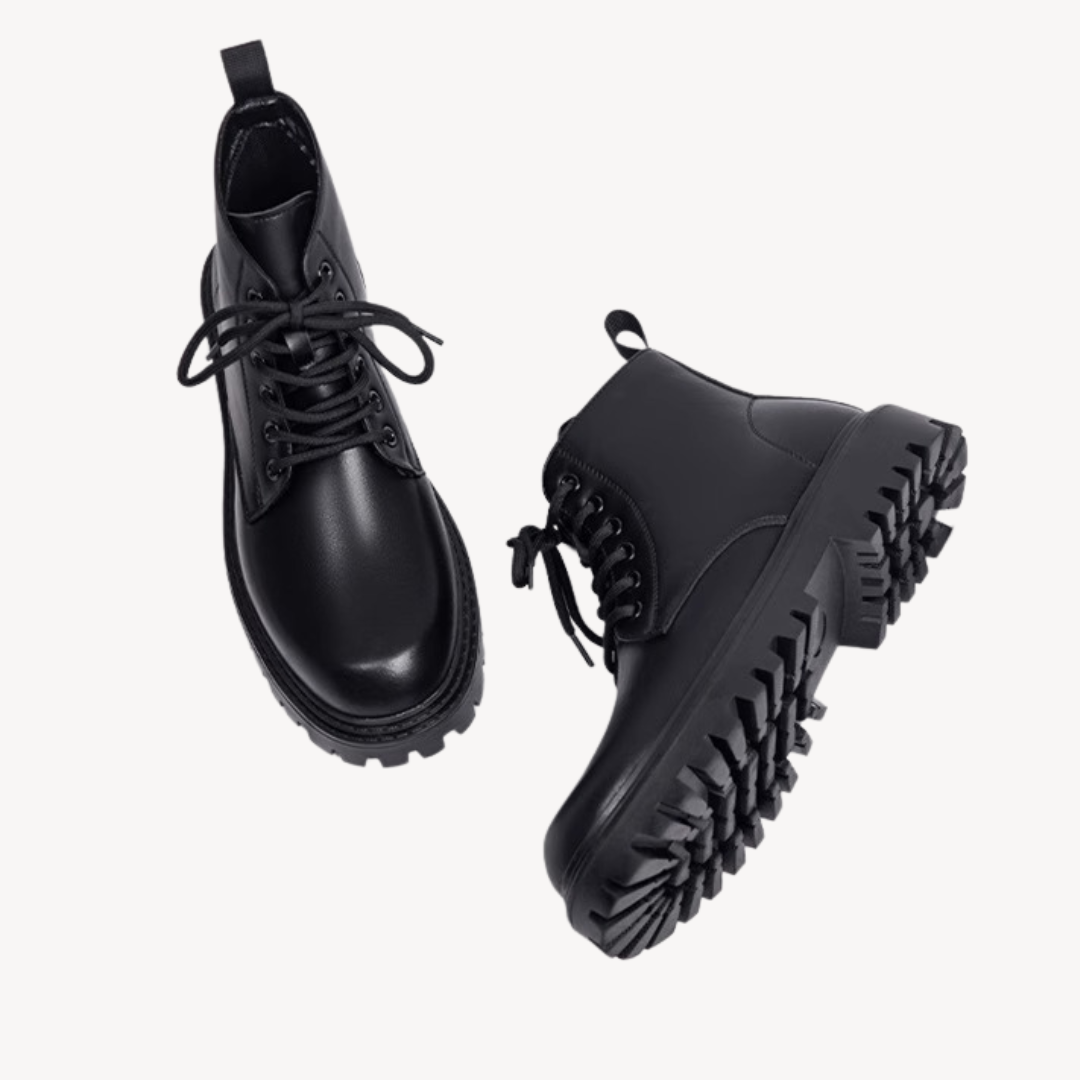 Chunky Boots - Lace Up Ankle Style for Everyday Wear