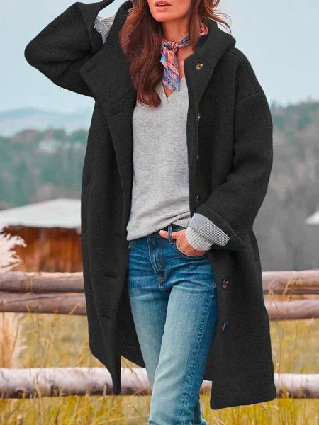 Long Coat - Oversized Button Front