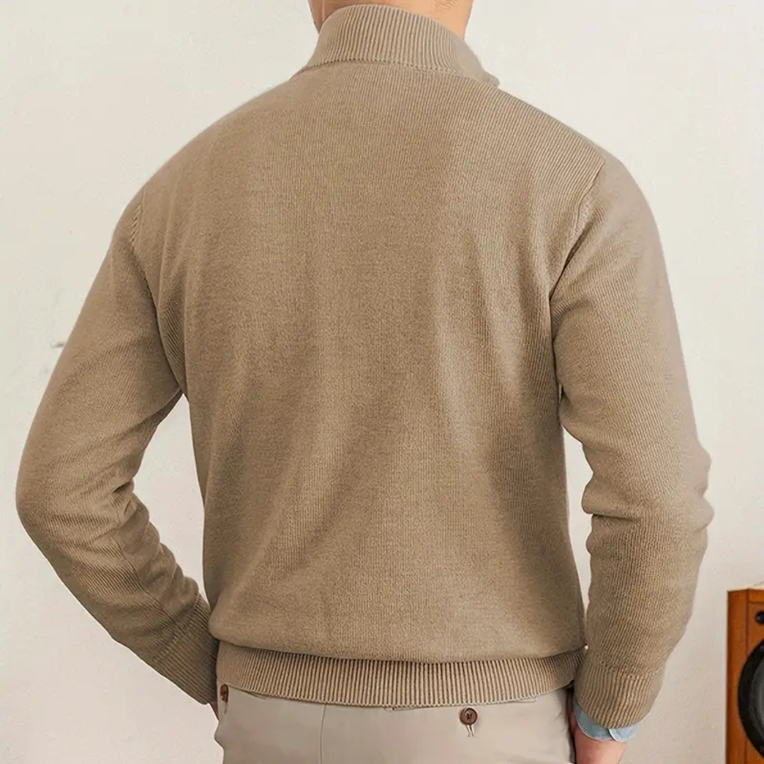Half Zip Jumper - Fine Knit Smart Collar