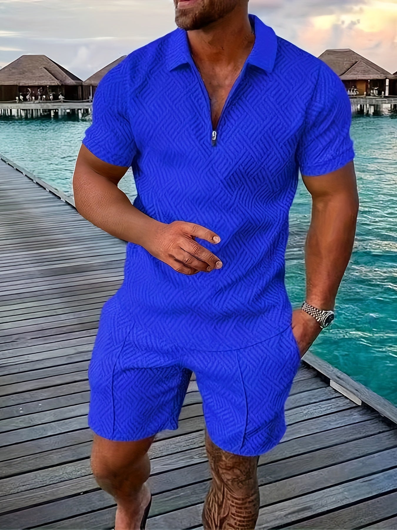Men's Shirt and Shorts Set