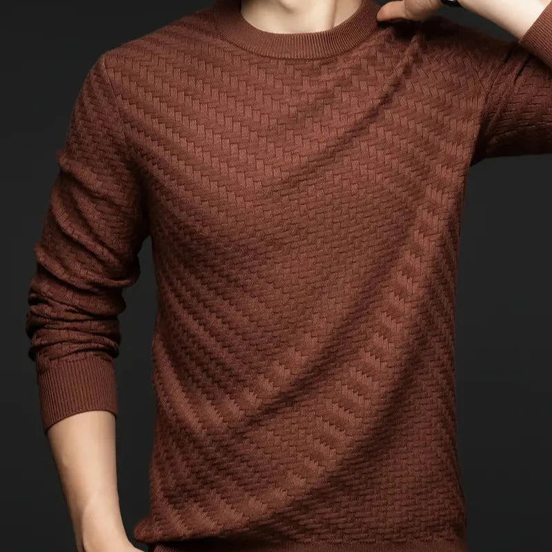 Crew Neck Sweater | Long Sleeve Textured Knit