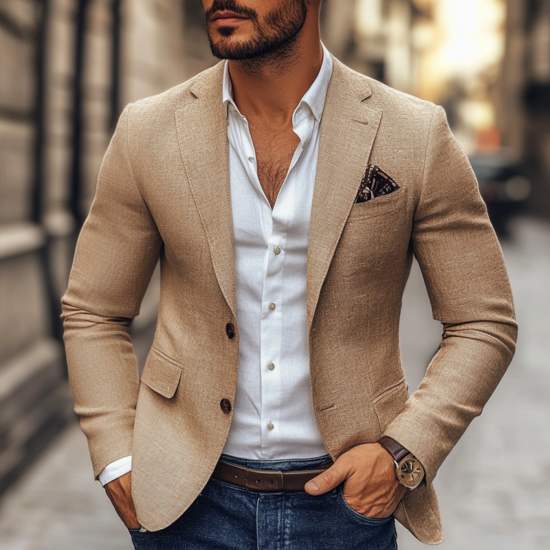 Casual Blazer - Slim Fit Two Button Jacket