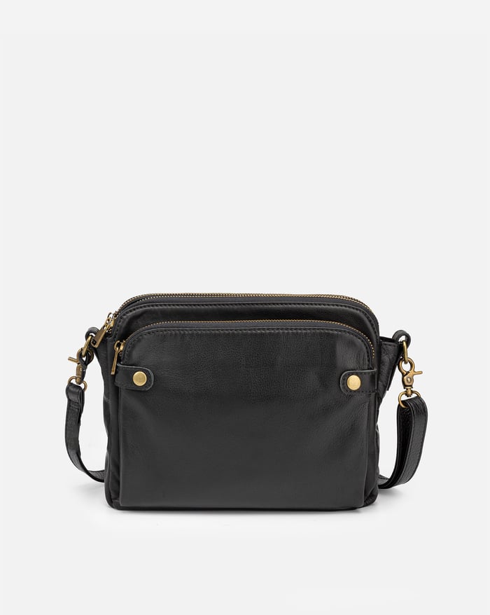 Crossbody Bag - Compact Triple Zipped Travel Style