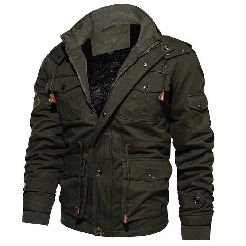 Military Jacket | Multi Pocket Zip Front Design