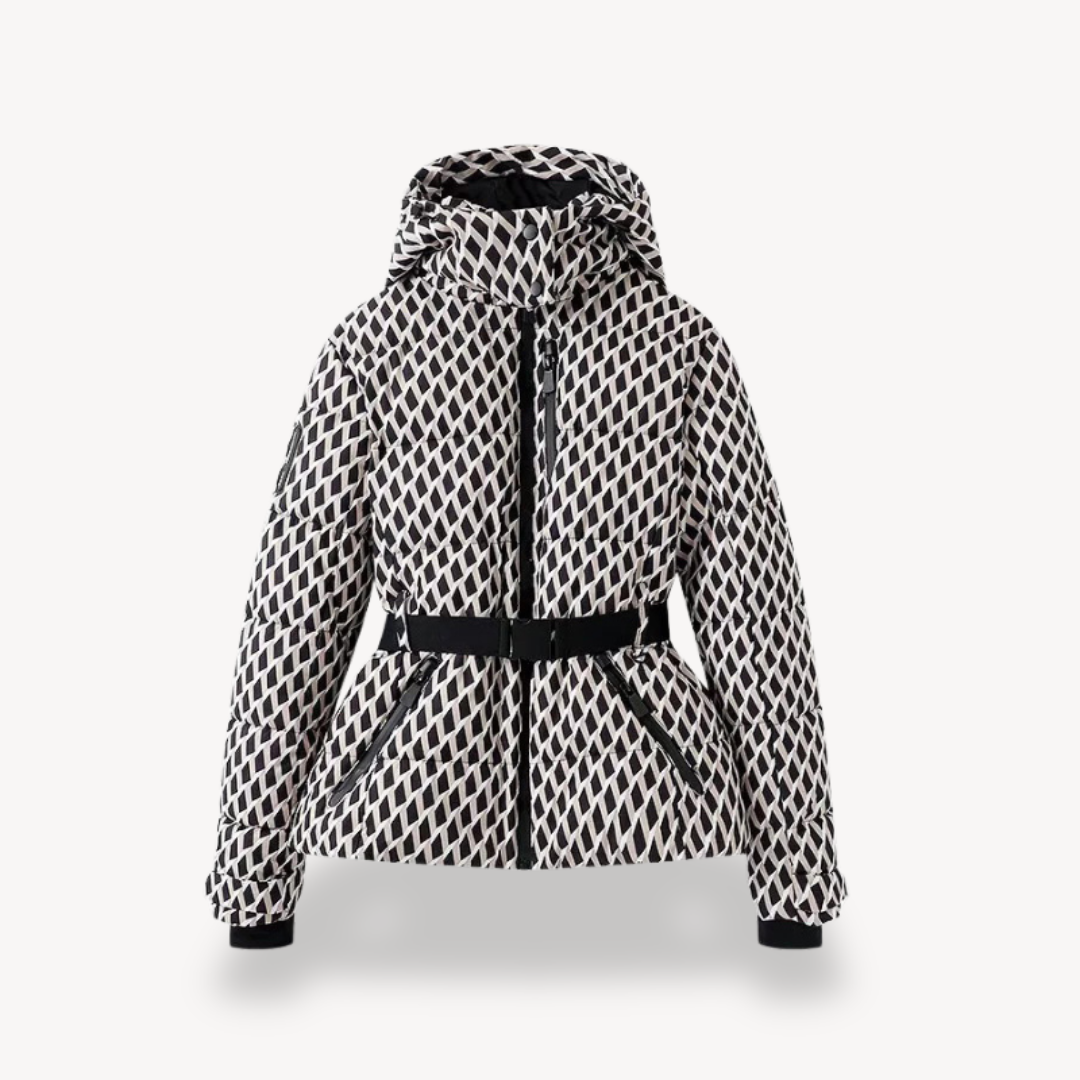 Puffer Jacket - Belted Hooded Style for Winter