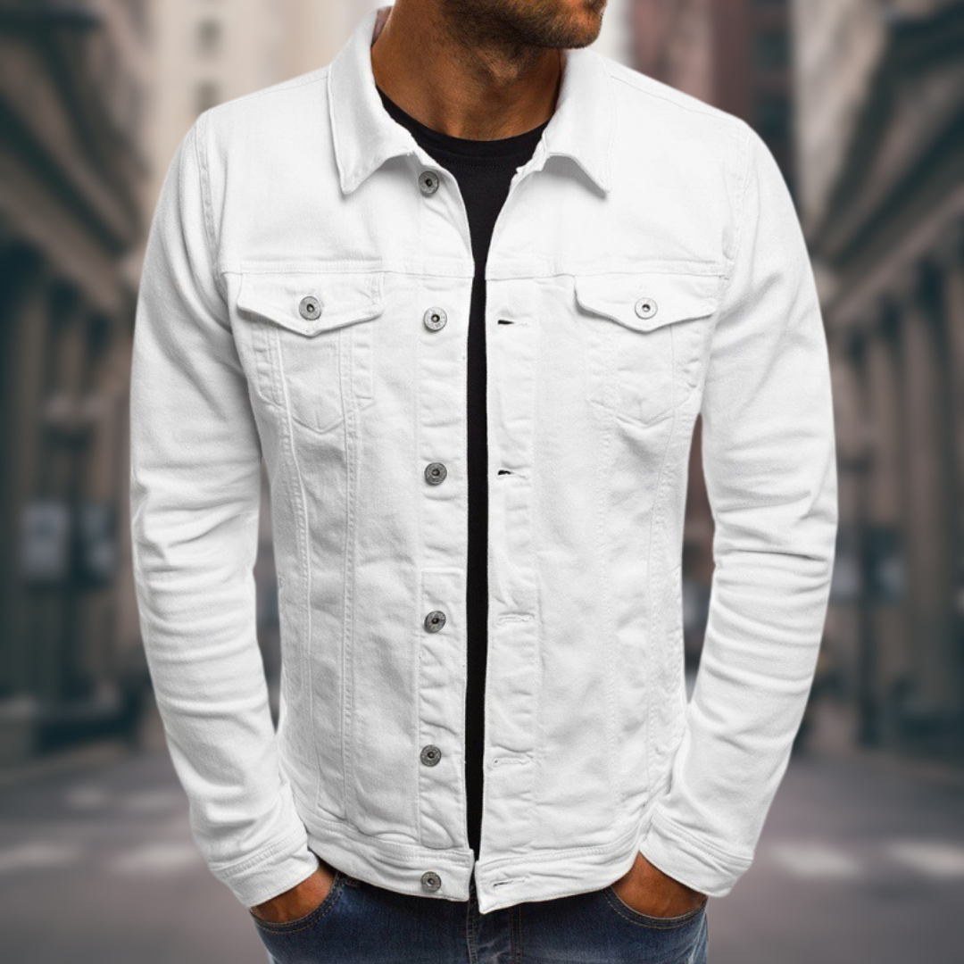 Denim Jacket | Classic Button Front with Collared Design