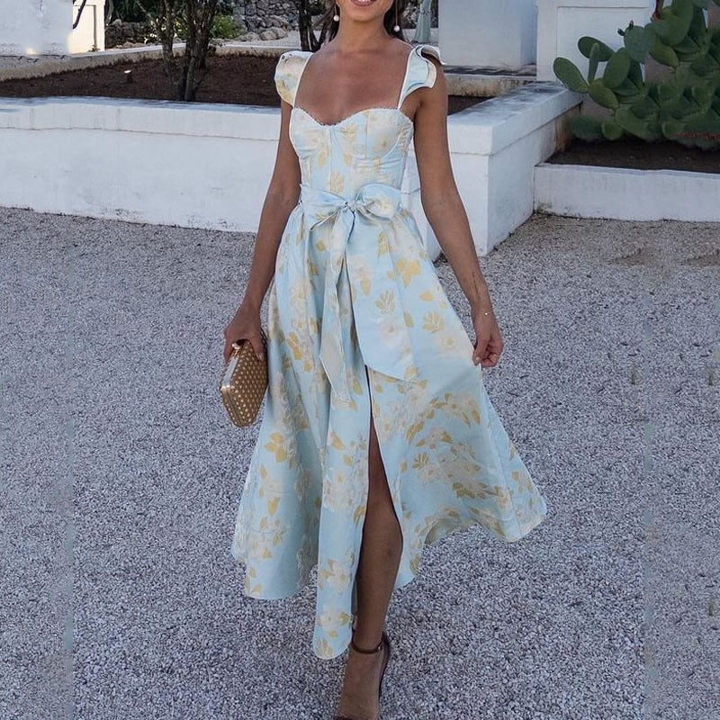 Women's Casual Summer Wedding Guest Midi Dress