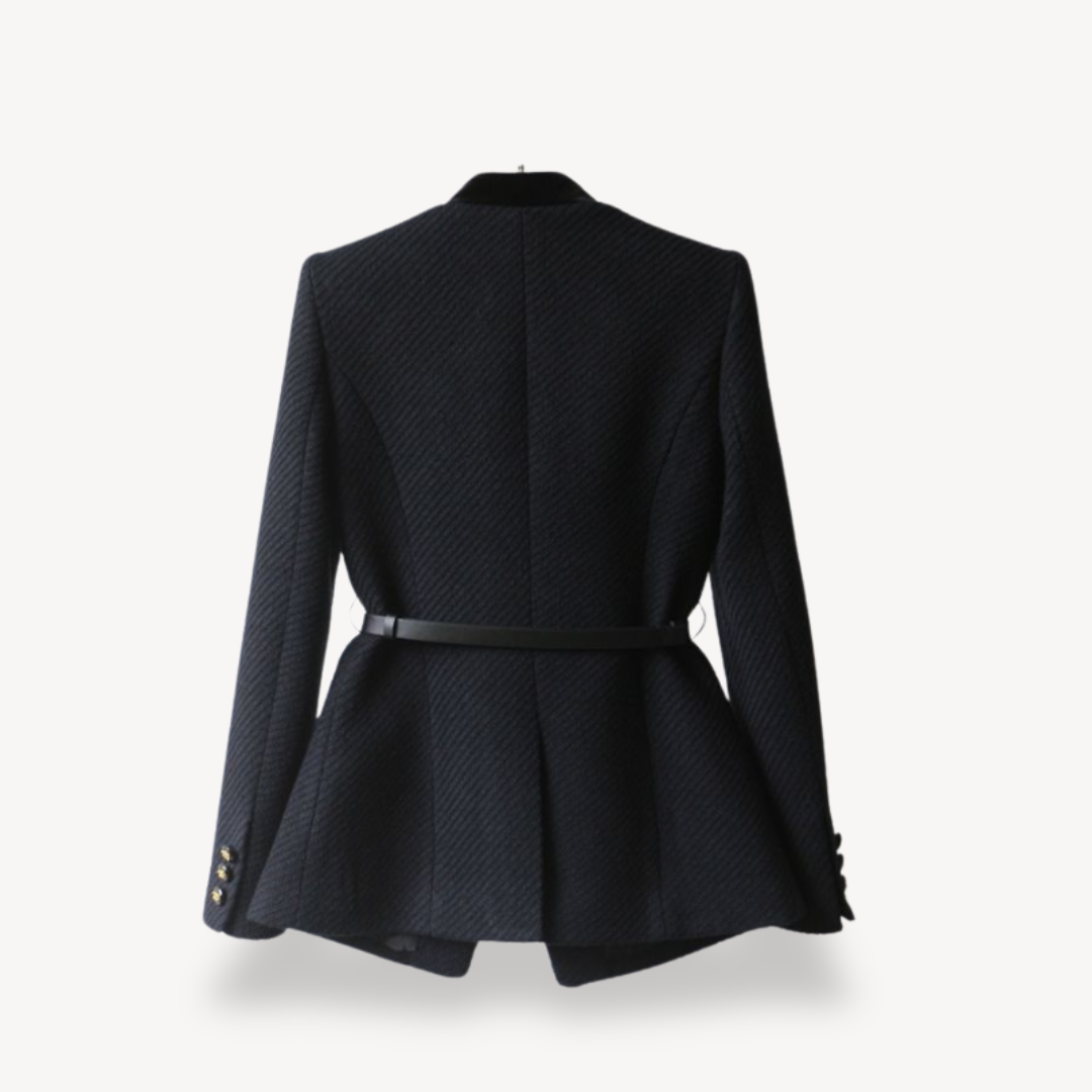 Tweed Blazer Jacket - Structured Fit with Button Detail