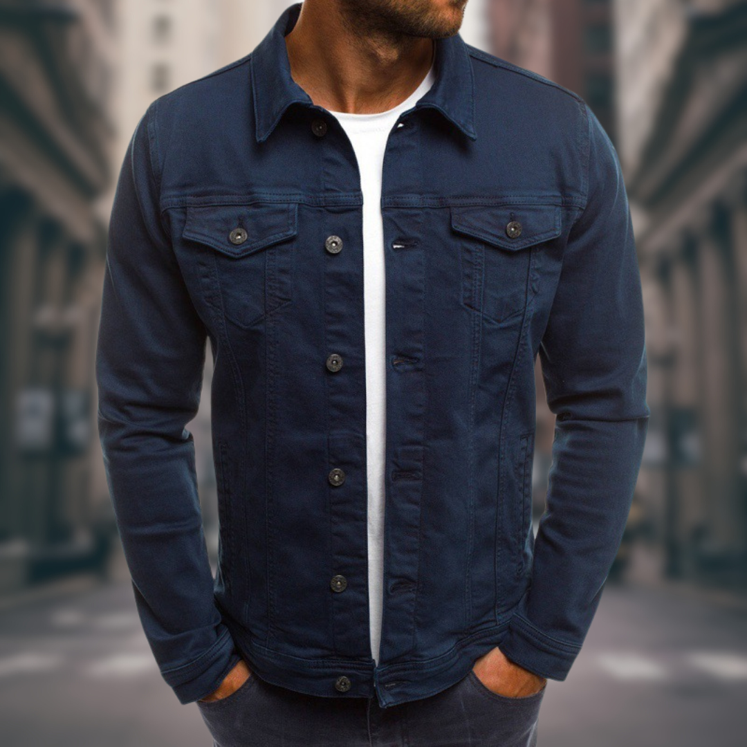 Denim Jacket | Classic Button Front with Collared Design