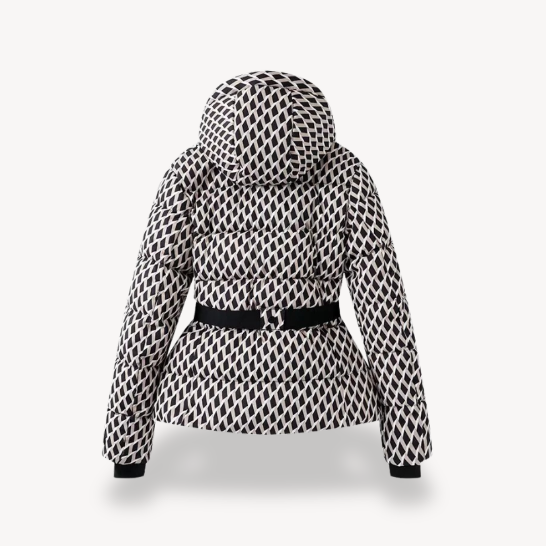 Puffer Jacket - Belted Hooded Style for Winter